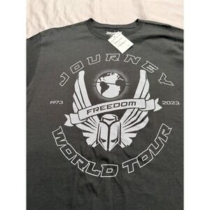NWT Journey Freedom World Tour 2023 Graphic T-Shirt Mens XS Black Rock Band Tee